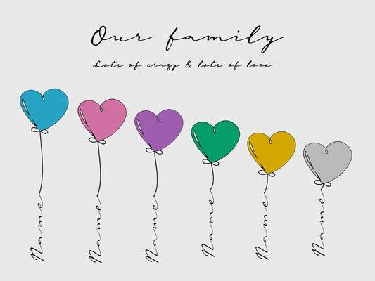 Balloon Style Name Canvas